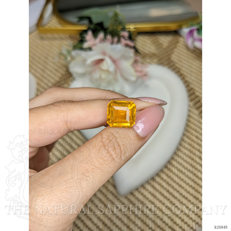 8.13 Ct. Yellow Citrine from Ceylon (Sri Lanka)
