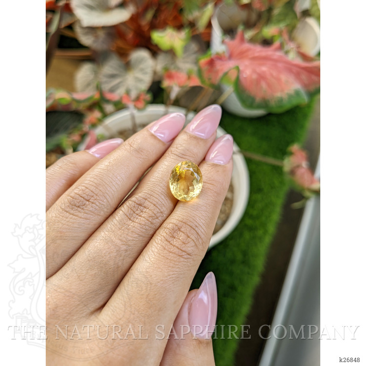 8.32 Ct. Yellow Citrine from Ceylon (Sri Lanka)