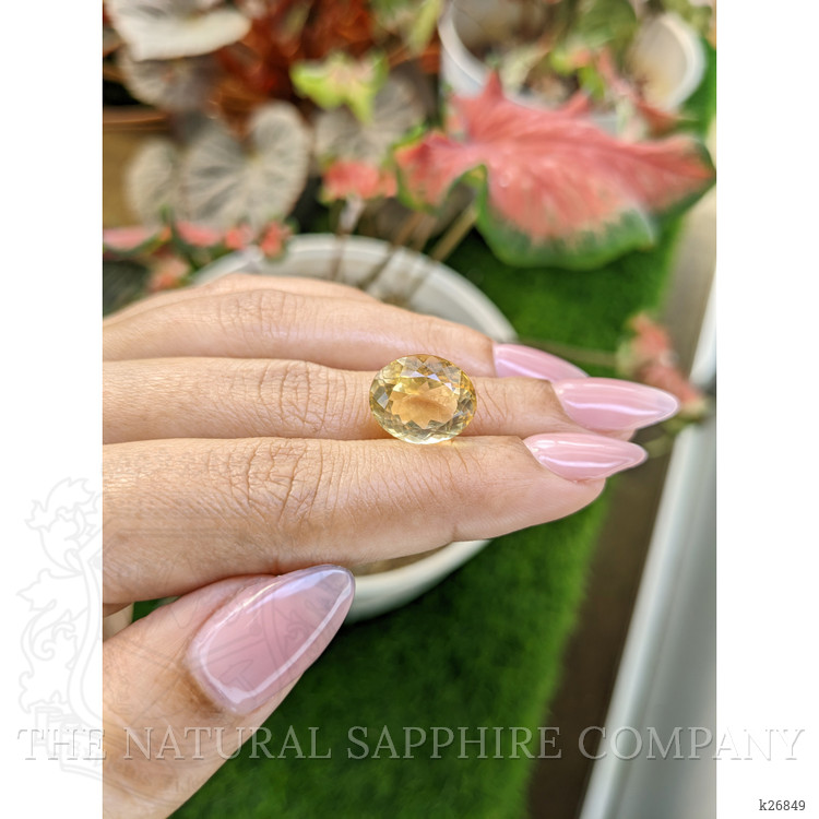 8.86 Ct. Yellow Citrine from Ceylon (Sri Lanka)