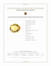 7.93 Ct. Yellow Citrine from Ceylon (Sri Lanka) Scan Report