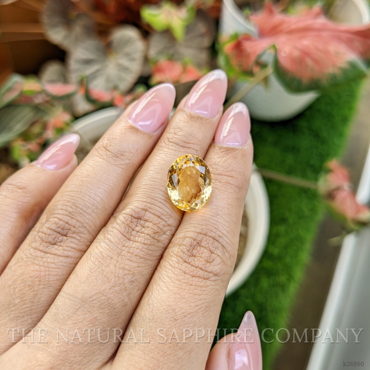 8.13 Ct. Orangish Yellow Citrine from Ceylon (Sri Lanka)