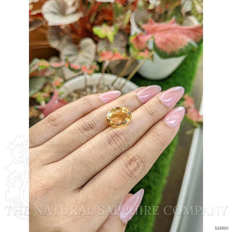 8.13 Ct. Orangish Yellow Citrine from Ceylon (Sri Lanka)