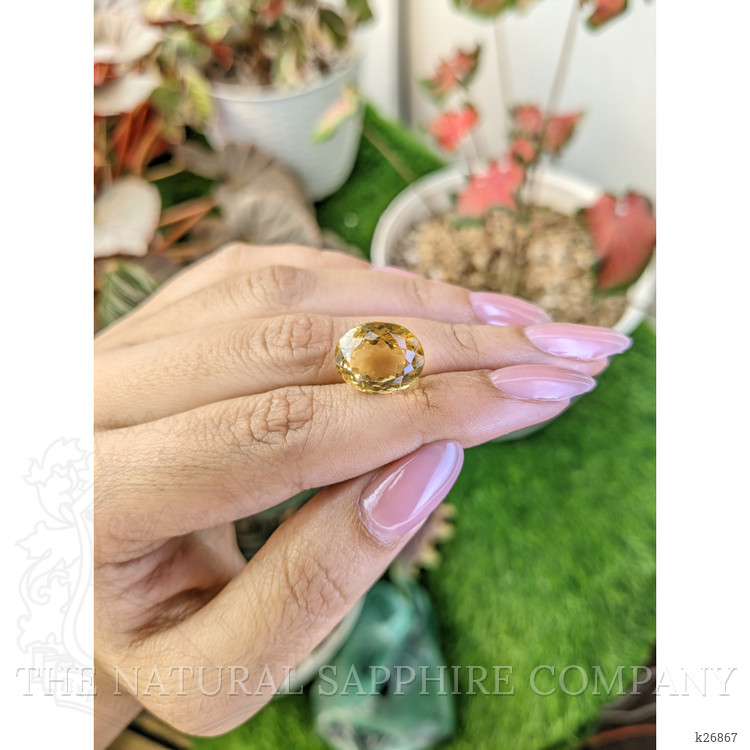 9.55 Ct. Yellow Citrine from Ceylon (Sri Lanka)