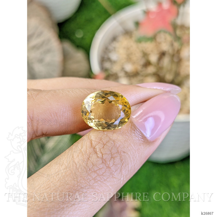 9.55 Ct. Yellow Citrine from Ceylon (Sri Lanka)