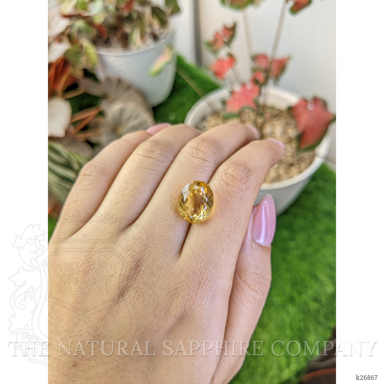 9.55 Ct. Yellow Citrine from Ceylon (Sri Lanka)