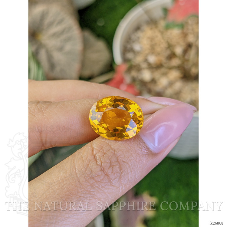 8.99 Ct. Orangish Yellow Citrine from Ceylon (Sri Lanka)