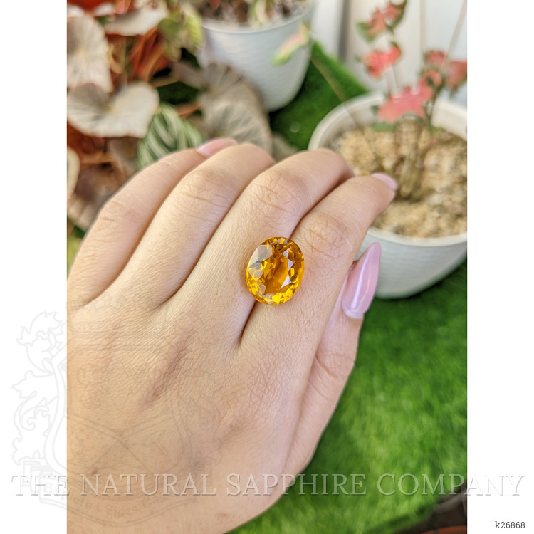 8.99 Ct. Orangish Yellow Citrine from Ceylon (Sri Lanka)