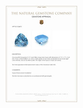 2.27 Ct. Blue Topaz from Ceylon (Sri Lanka) Appraisal