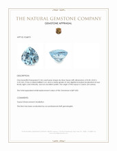 2.46 Ct. Sky Blue Topaz from Ceylon (Sri Lanka) Appraisal