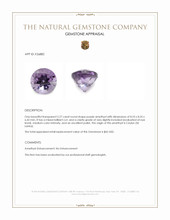 2.27 Ct. Purple Amethyst from Ceylon (Sri Lanka) Appraisal