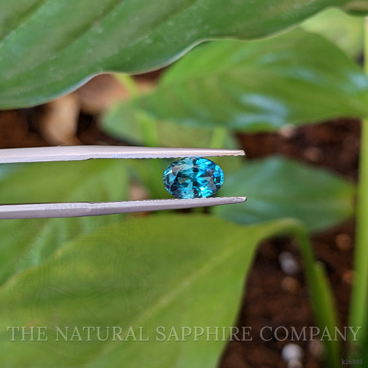 1.30 Ct. Greenish Blue Zircon from Cambodia