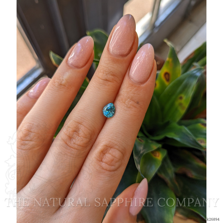 1.87 Ct. Greenish Blue Zircon from Cambodia