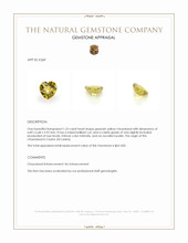 1.25 Ct. Greenish Yellow Chrysoberyl from Ceylon (Sri Lanka) Appraisal