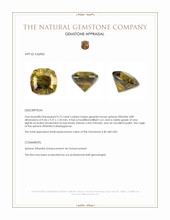 4.73 Ct. Greenish Brown Sphene (Titanite) from Madagascar Appraisal