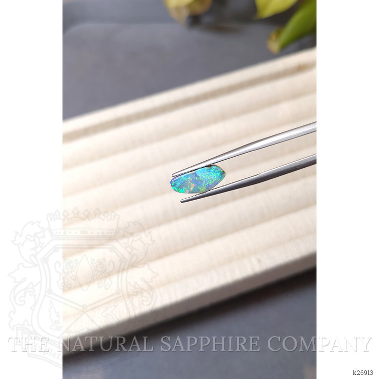 2.13 Ct. Multi Color Cabochon Black Opal (Dark Opal) from Australia