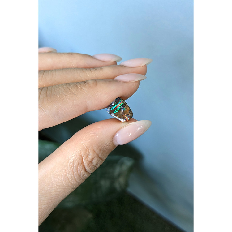 2.91 Ct. Multi Color Black Opal (Dark Opal) from Australia