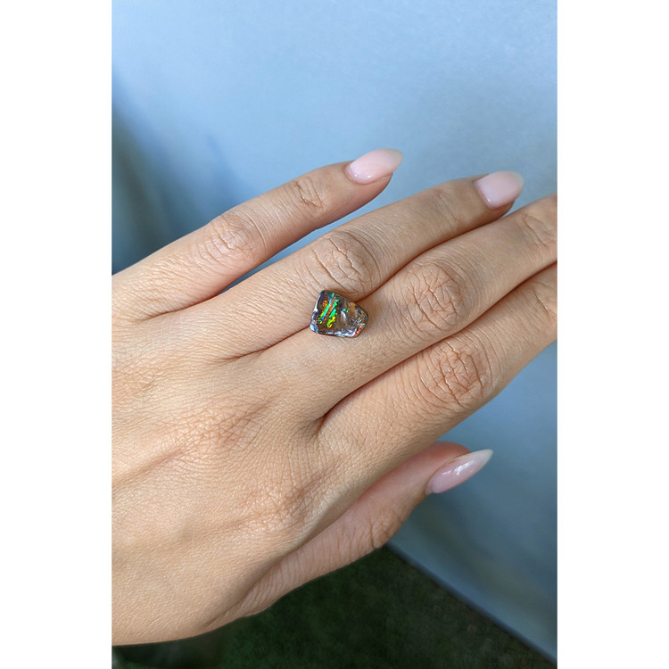 2.91 Ct. Multi Color Black Opal (Dark Opal) from Australia