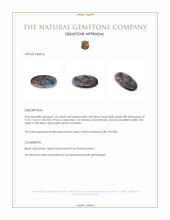 1.24 Ct. Multi Color Cabochon Black Opal (Dark Opal) from Australia Appraisal