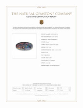 1.24 Ct. Multi Color Cabochon Black Opal (Dark Opal) from Australia Scan Report