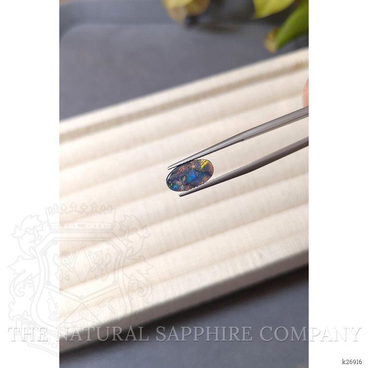 1.24 Ct. Multi Color Cabochon Black Opal (Dark Opal) from Australia