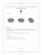 1.09 Ct. Multi Color Cabochon Black Opal (Dark Opal) from Australia Appraisal