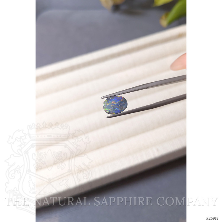 1.09 Ct. Multi Color Cabochon Black Opal (Dark Opal) from Australia