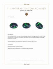 1.31 Ct. Multi Color Cabochon Black Opal (Dark Opal) from Australia Appraisal