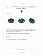 1.31 Ct. Multi Color Cabochon Black Opal (Dark Opal) from Australia Appraisal