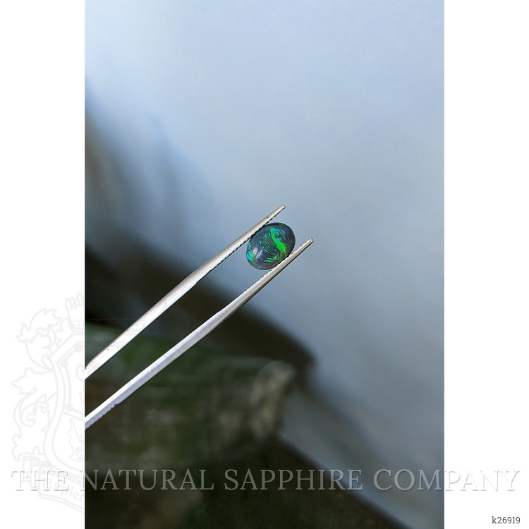 1.31 Ct. Multi Color Cabochon Black Opal (Dark Opal) from Australia