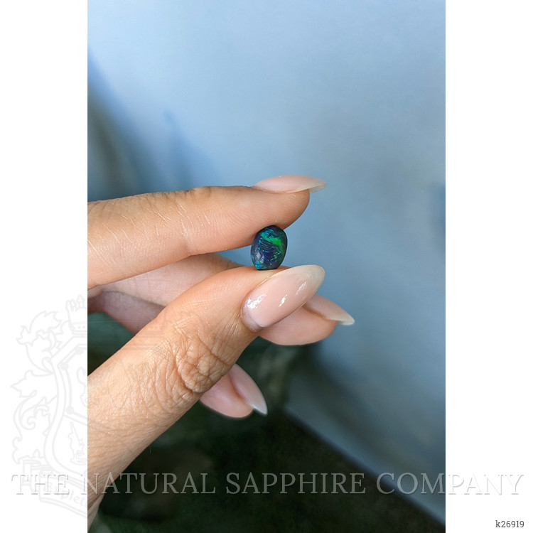 1.31 Ct. Multi Color Cabochon Black Opal (Dark Opal) from Australia