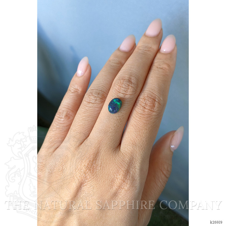 1.31 Ct. Multi Color Cabochon Black Opal (Dark Opal) from Australia
