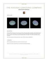 3.55 Ct. Multi Color White Opal (Light Opal) from Australia Appraisal