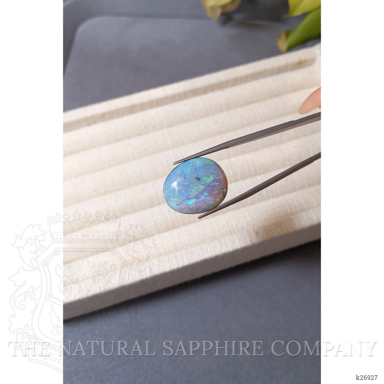 19.05 Ct. Multi Color Cabochon Black Opal (Dark Opal) from Australia