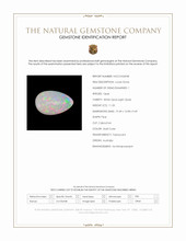 11.33 Ct. Multi Color Cabochon White Opal (Light Opal) from Australia Scan Report