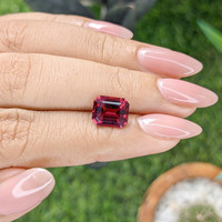 3.42 Ct. Reddish Pink Garnet from Tanzania Life Style