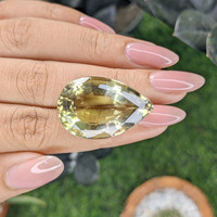 41.00 Ct. Brownish Green Citrine from Ceylon (Sri Lanka) Life Style