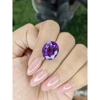 7.69 Ct. Bluish Purple Amethyst from Ceylon (Sri Lanka) Life Style