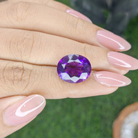 7.69 Ct. Bluish Purple Amethyst from Ceylon (Sri Lanka) Life Style