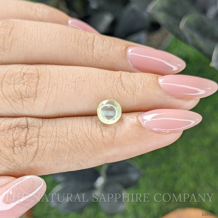 1.50 Ct. Yellowish Green Cabochon Chrysoberyl from Ceylon (Sri Lanka)