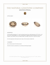 4.17 Ct. Brown Zircon from Ceylon (Sri Lanka) Appraisal