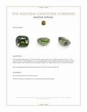 3.27 Ct. Green Zircon from Ceylon (Sri Lanka) Appraisal