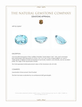 2.82 Ct. Blue Aquamarine from Brazil Appraisal