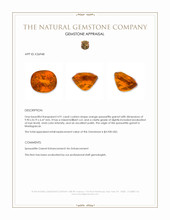 4.91 Ct. Orange Spessartite Garnet from Madagascar Appraisal