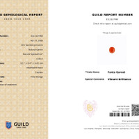 4.48 Ct. Orange Spessartite Garnet from Madagascar Scan Report