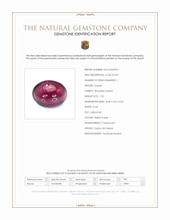 1.93 Ct. Pinkish Purple Cabochon Rhodolite Garnet from Ceylon (Sri Lanka) Scan Report