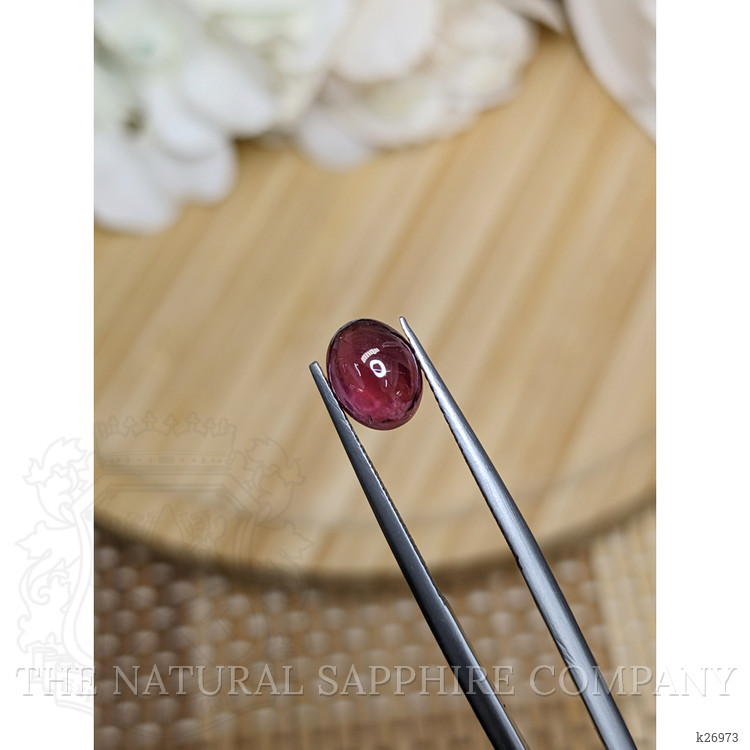 1.93 Ct. Pinkish Purple Cabochon Rhodolite Garnet from Ceylon (Sri Lanka)