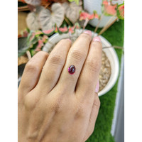 2.18 Ct. Pinkish Purple Cabochon Rhodolite Garnet from Ceylon (Sri Lanka) Life Style