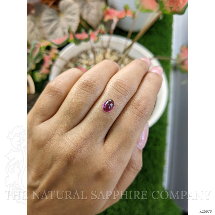 2.00 Ct. Purple Cabochon Rhodolite Garnet from Ceylon (Sri Lanka)