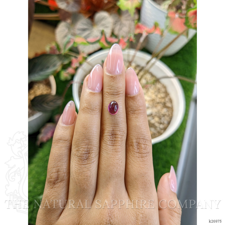 2.00 Ct. Purple Cabochon Rhodolite Garnet from Ceylon (Sri Lanka)