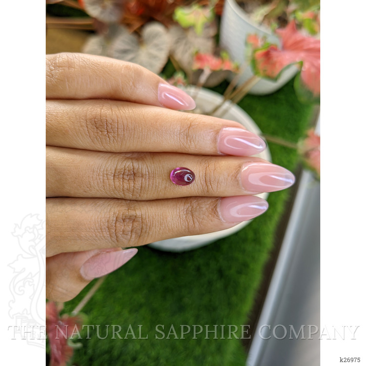 2.00 Ct. Purple Cabochon Rhodolite Garnet from Ceylon (Sri Lanka)